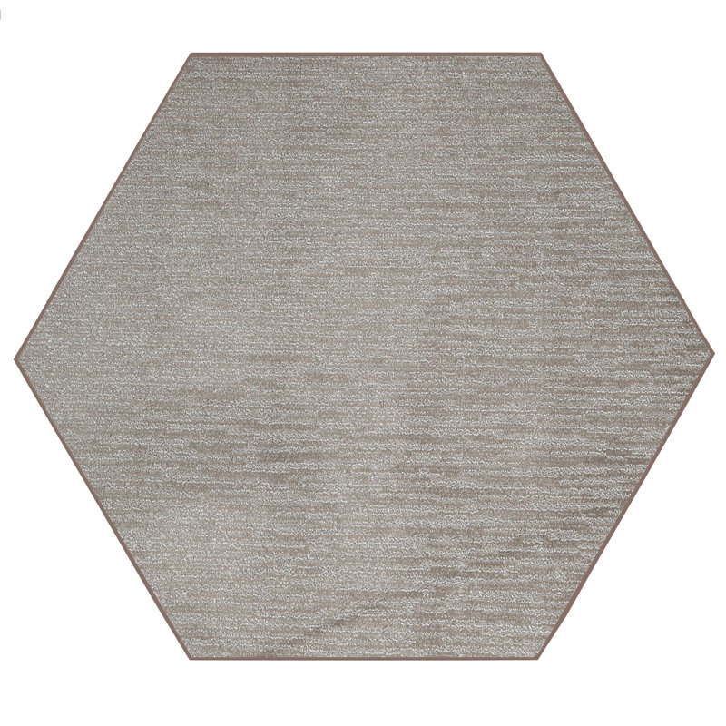 Tapis brun Jenisha, Hexagone 4 pi