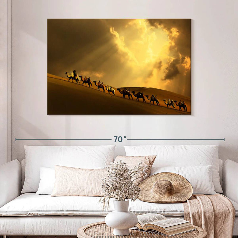 Brampt Camel Caravan Uphill, 32" H x 48" W