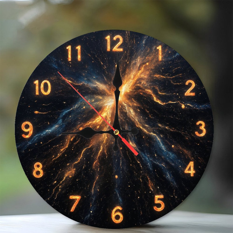 horloge cosmique nébuleuse galaxie ardente