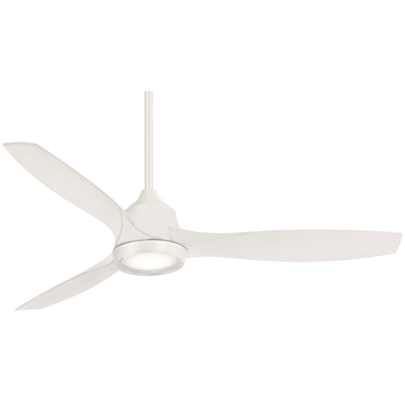 60" Sky Hawk 3 -Blade LED Standard Ceiling Fan with Remote Control and Light Kit Included, White