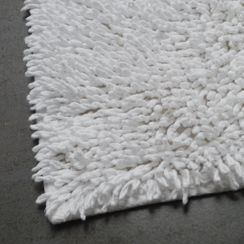 Tumble Twist Cotton Bath Mat Large, White