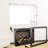 33" Infrared Electric Fireplace Insert With Removable Trim - Home Heating Appliance For Warmth Smokeless Firebox & Crackling Sound Adjustable Flame Brightness Levels 1500W Heat, 5018 /H Covers 400