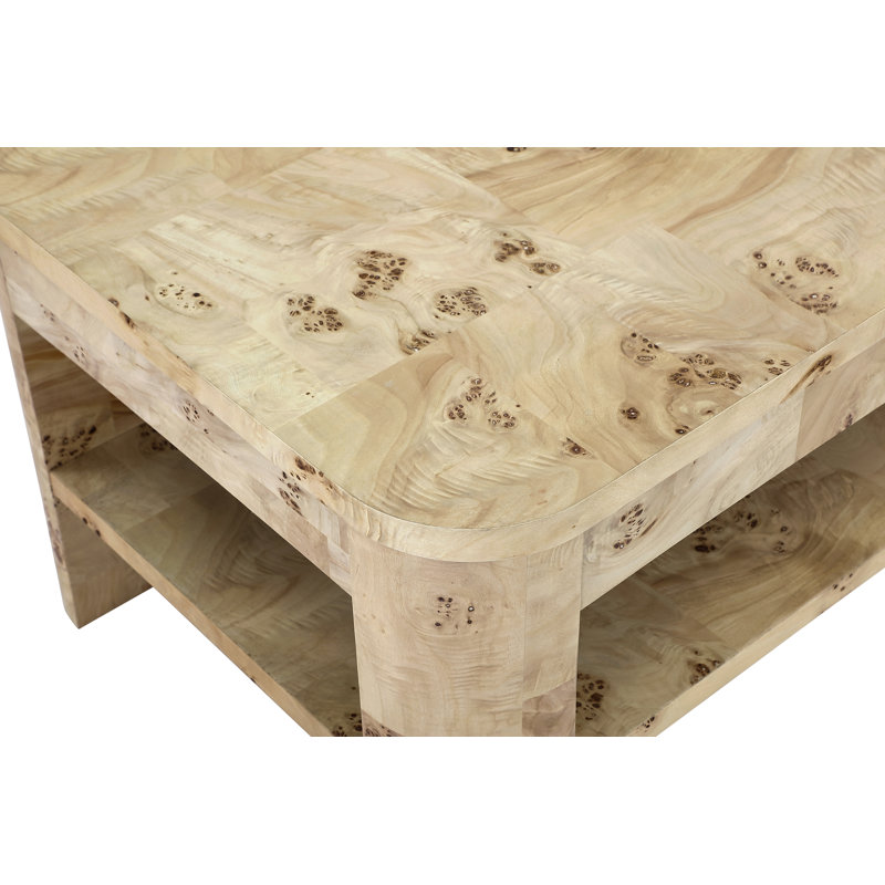 Mappa Burl End Table In Amber Kiss