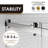 64" W x 76" H Bypass Frameless Shower Door-87849794