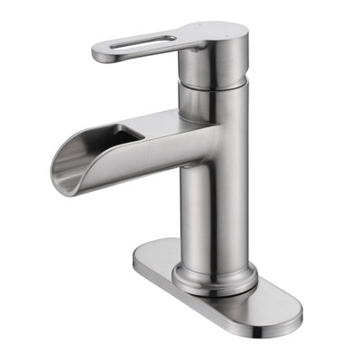 Sozu Collection Single-Handle Short-Vessel Lavatory Bathroom Sink Faucet with Drain Assembly - Brushed Nickel
