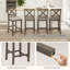 Tabouret de bar et de comptoir en X avec dossier en X-1595396170-1595396174