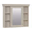 Armoire de rangement murale 35 po x 28 po avec porte miroir, armoire de salle de bain moderne avec miroir, armoire à pharmacie avec 6 tablettes ouvertes