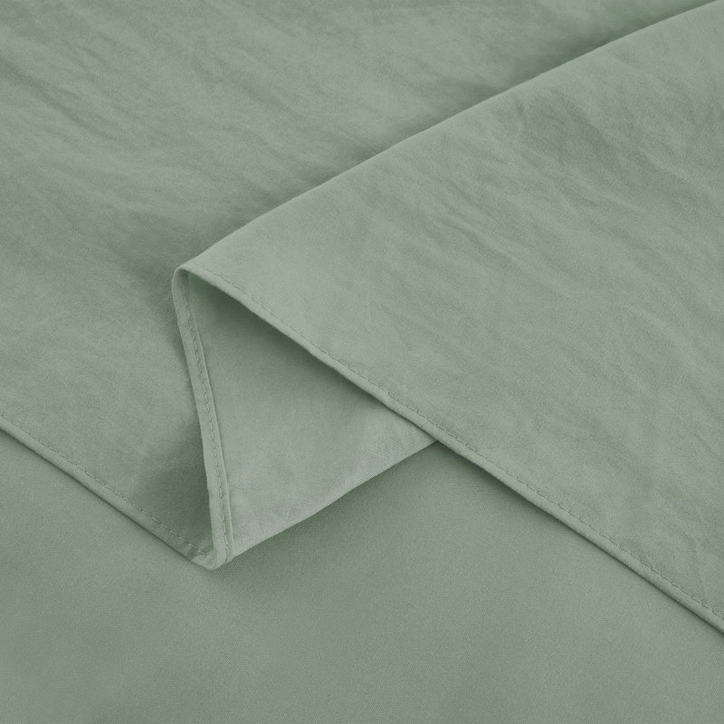 Aria French Country Chic Pinch Pleat Pintuck Ruffle Skirt Bedspread Set, Queen Bedspread + 2 Standard Shams, Sage Green