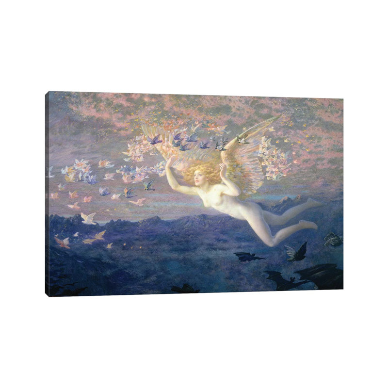 On The Wings Of The Morning, 1905 by Edward Robert Hughes - Wrapped Canvas Painting, 66.04 cm H x 45.72 cm W x 1.91 cm D