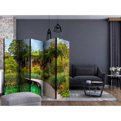 Chan 225cm W x 172cm H 5 - Panel Folding Room Divider