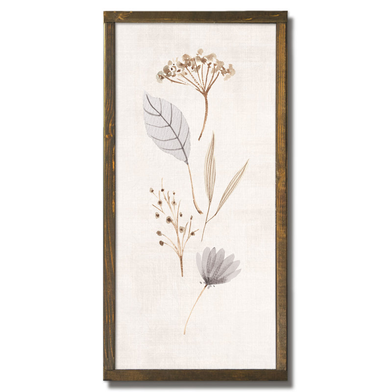 Épice et feuilles bleues, impression sur bois
