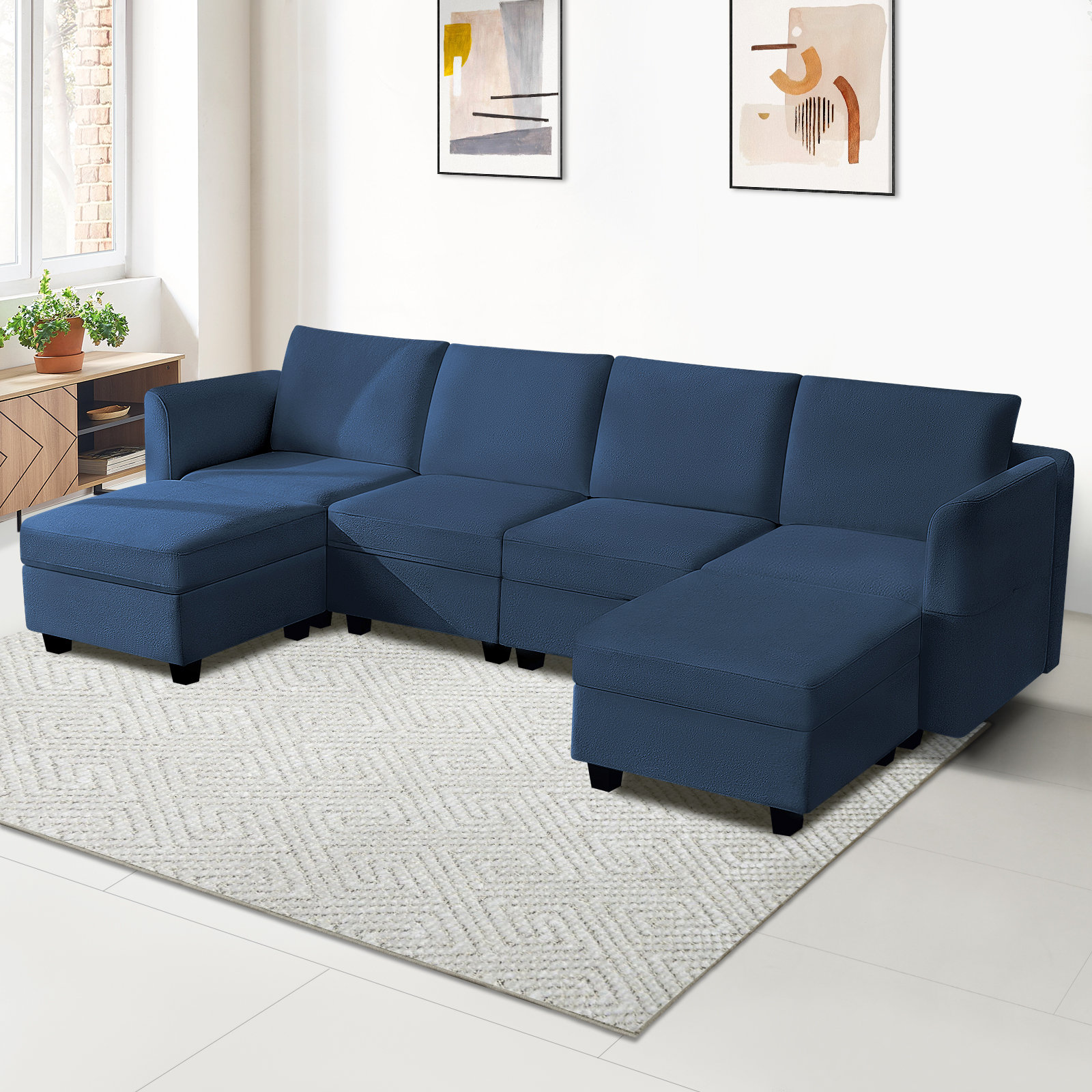 Latitude Run® Eszter Sectional Couches Modular Oversized Sofa with ...