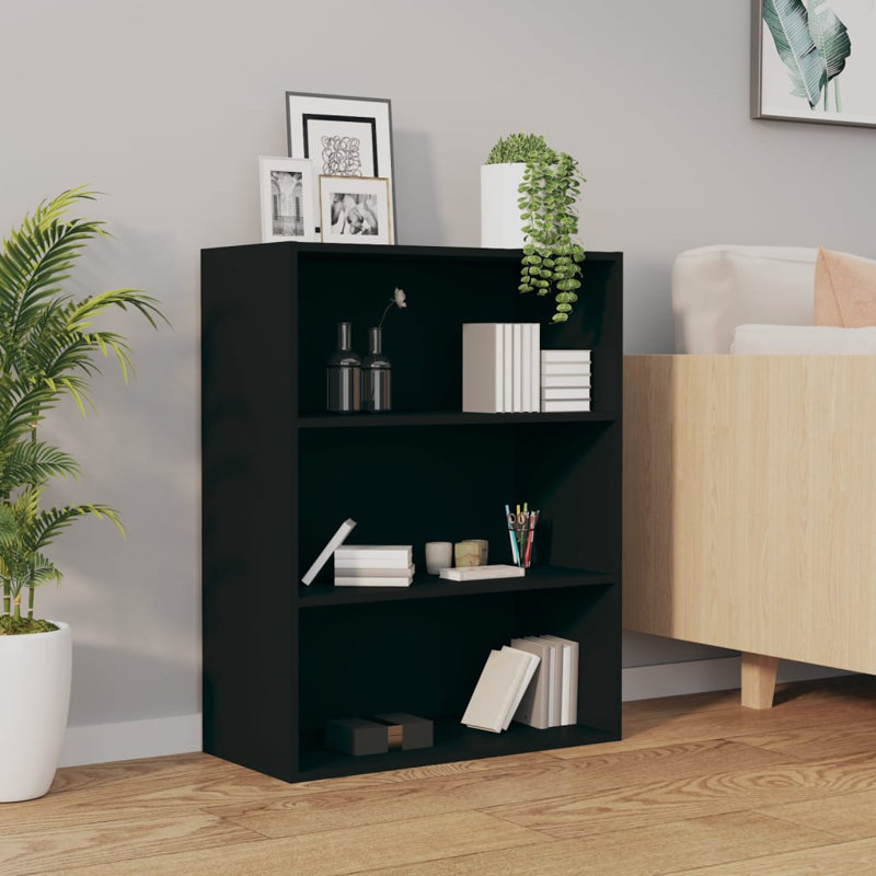Jordanas 2 Piece Cube Shelf, Black