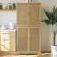 Armoire de rangement de 71,65 po de hauteur, armoires de rangement avec portes et tablettes, garde-manger en rotin de ferme avec tiroirs