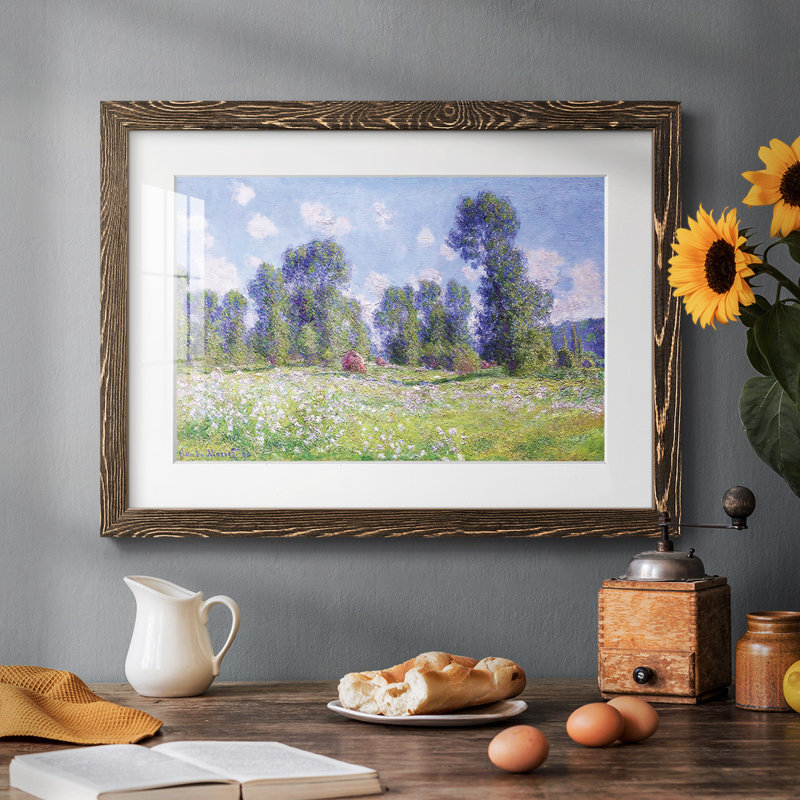 Pré à Giverny, effet de printemps, 1890, Noyer, H 22 po x l 32 po x P 1,5 po