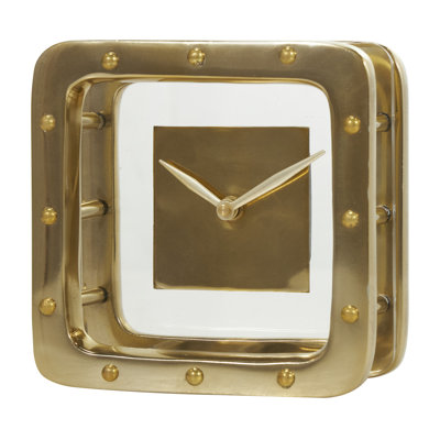Analog Metal Quartz Tabletop Clock