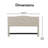Elle Decor Celeste Tufted Upholstered Padded Headboard with Contemporary Button Tufting, Soft Linen-Textured Fabric-21000039-20300969