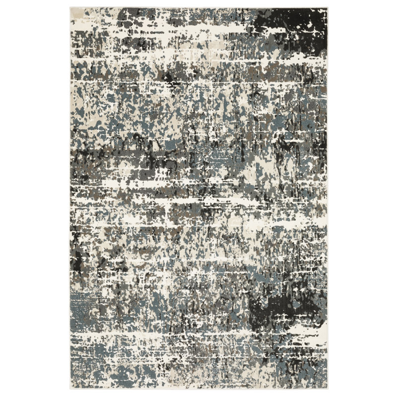 Ederle Abstract Indoor Rug, Rectangle 6'7" x 9'6"