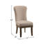 Chaise parsons rembourrée en lin beige-66619976-66619977