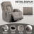 Up to 350 LBS Chenille Power Lift Recliner Chair, Heavy Duty with 8-Point Vibration Massage and Lumbar Heating, USB and Type-C Ports, Stainless Steel Cup Holders-833193318