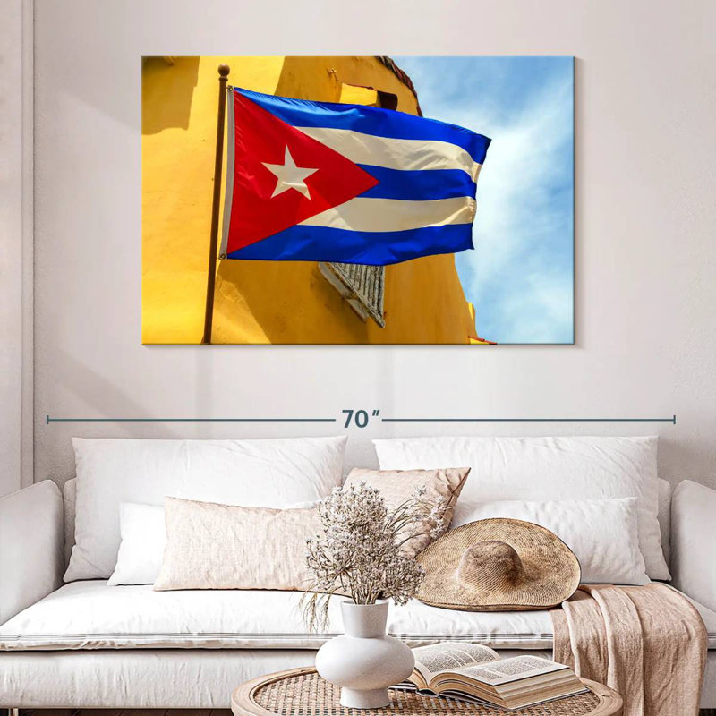 Borges Wavy Cuban Flag, 32" H x 48" W