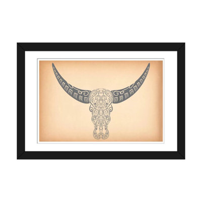 «Longhorn Sugar Skull», impression sur toile