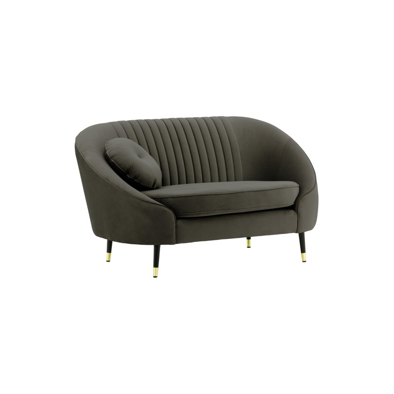 Shyann 2 Seater Loveseat, Graphite