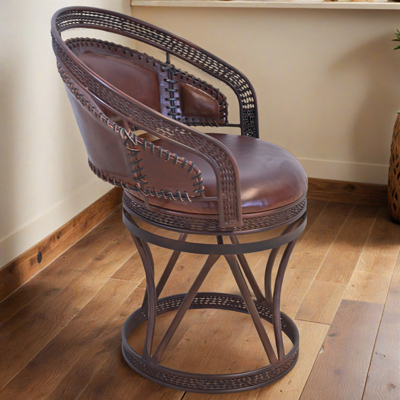 Jaiguna Leather & Iron Dining Chair
