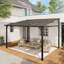 Pergola 10 x 12 pi avec toit incliné, structure de patio à 4 piliers en PC pour le jardin, la cour et la terrasse