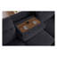 Canapé d'angle convertible Kipling II de 95 pouces en chenille gris foncé avec méridienne de rangement à droite, lit gigogne et console rabattable avec port USB de chargement
