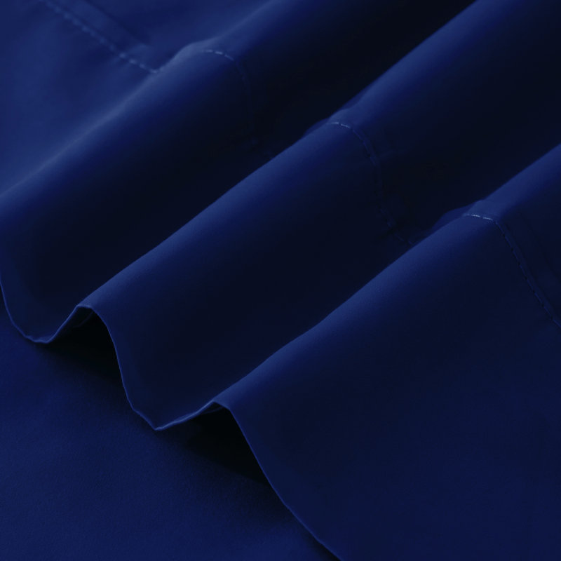  Ensemble de draps 100% coton à densité de tissage 300 fils Boston Linen Co., Bleu