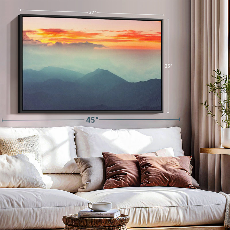 Nature "Art mural matin brumeux Haleakala", H 25 po x l 37 po