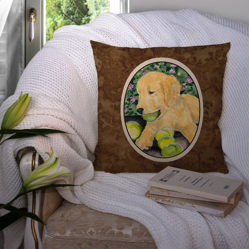 Coussin décoratif intérieur/extérieur golden retriever