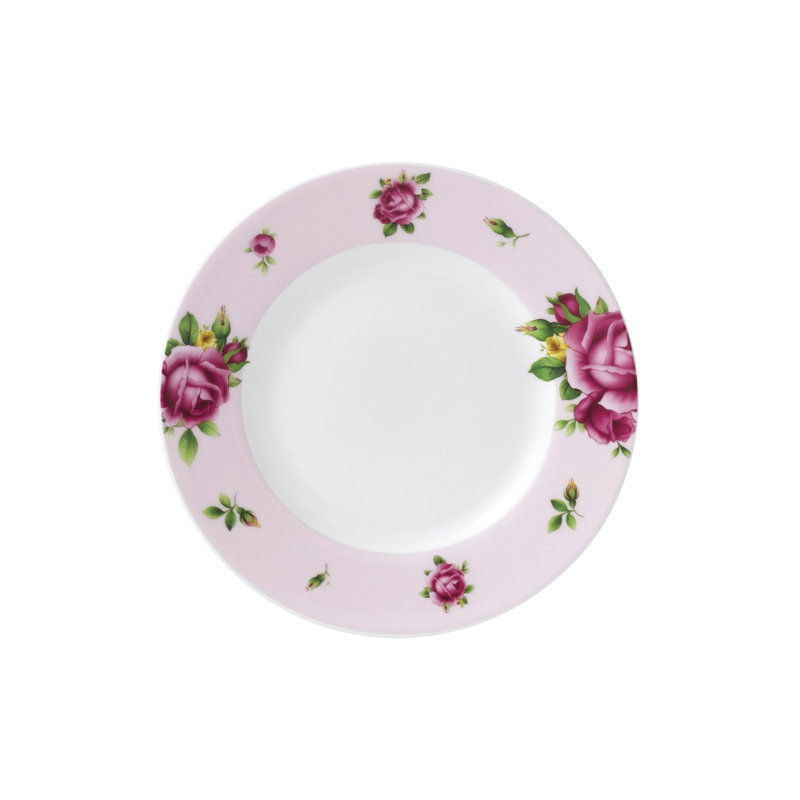 Royal Albert New Country Roses 5 Piece Bone China Place Setting. Service for 1, Pink