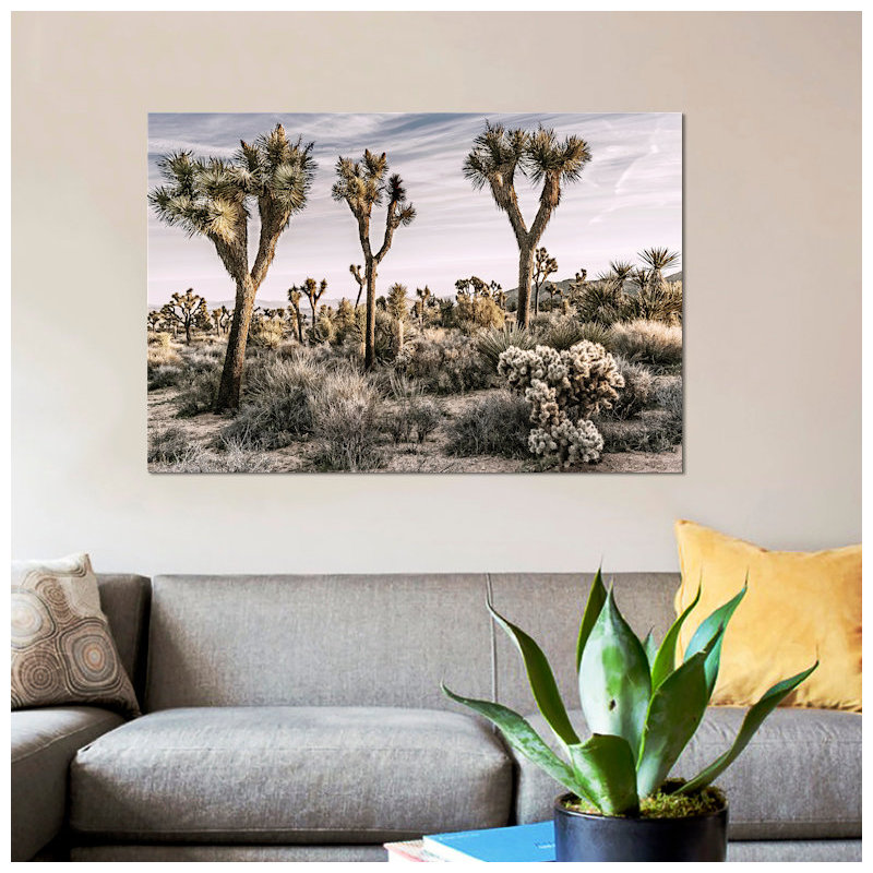 «Joshua Tree Views IX», impression sur toile, H 26 po x l 40 po x P 1,5 po, Pas de tapis, Toile tendue