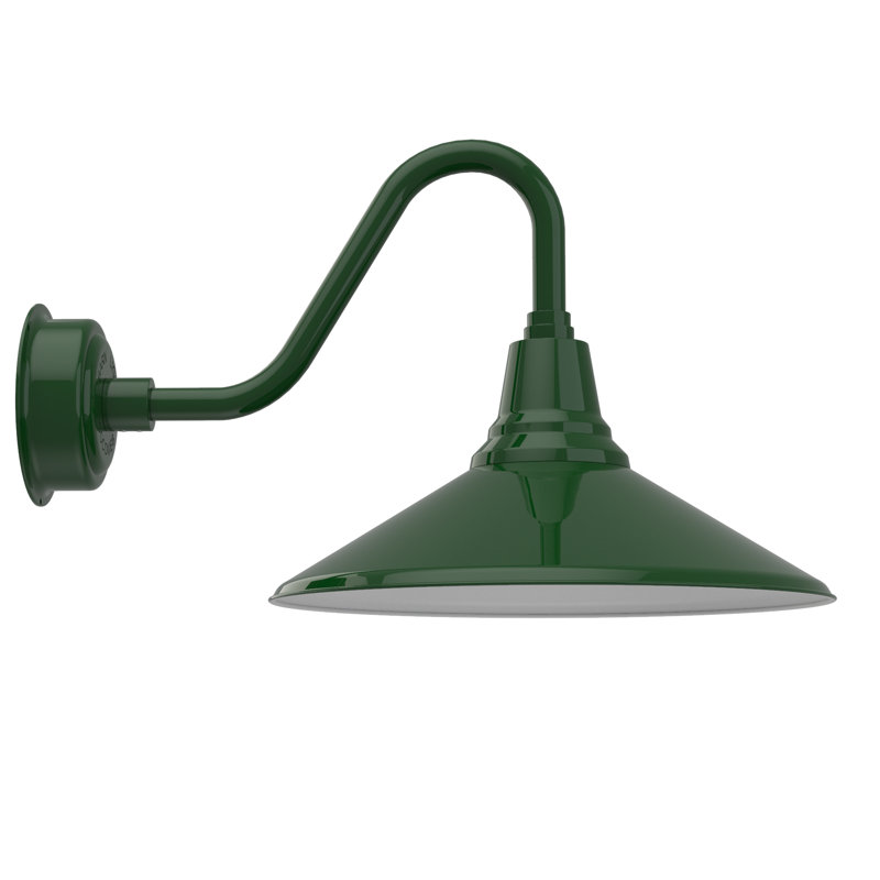 Luminaire de grange d'extérieur Albali, Vert rétro, H 14,97 po x l 18 po x P 25,25 po