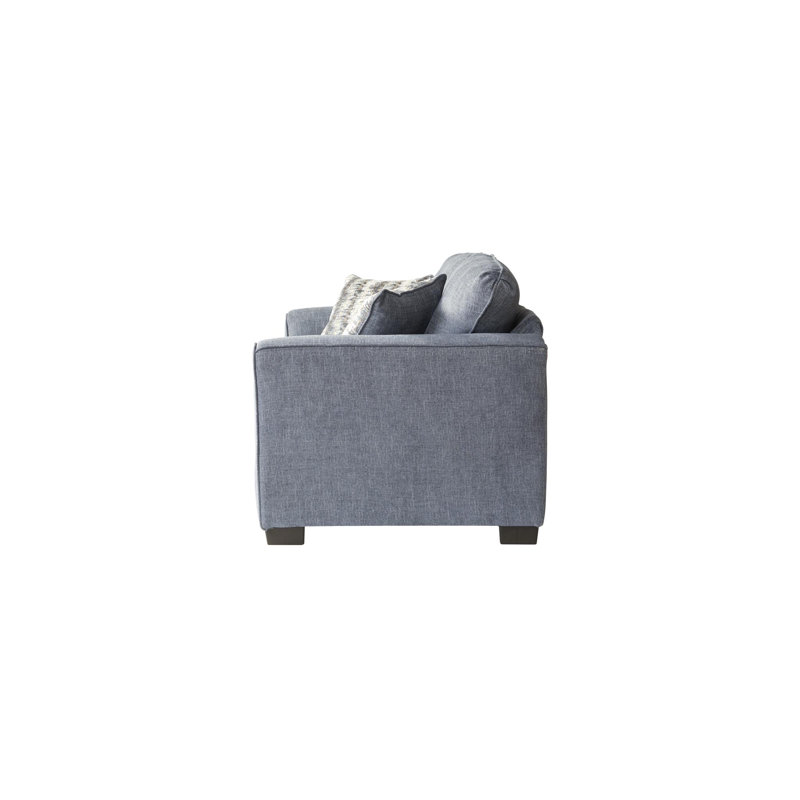 Canapé-lit à accoudoirs évasés 86,5 po Laquonda, Polyester 100 % gris foncé