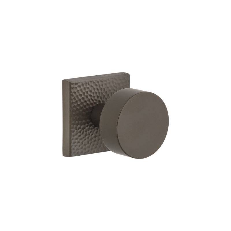 Viaggio Circolo Rosette Double Dummy with Circolo Knob, Titanium Gray, Square, 2 Door Knobs
