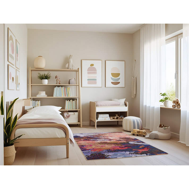 Abstract Indoor Rug, Rectangle 4' x 6'