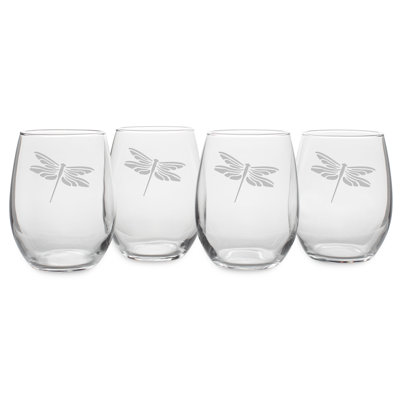 Verre à vin sans pied 21 oz libellule rocks Cornwell