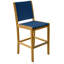 Riviera Teak Outdoor Sling Bar Chair-441185157
