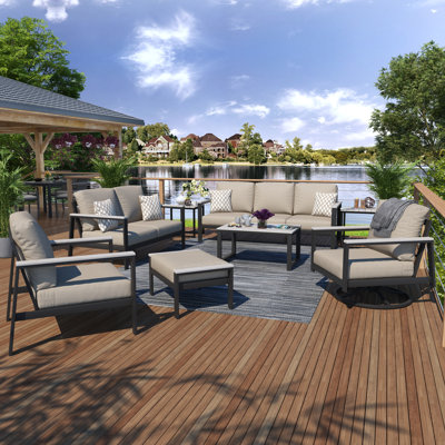 Townsend 6 Person Sofa Seating Group with Sunbrella Cushions