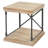 Wood Square Storage Side End Table