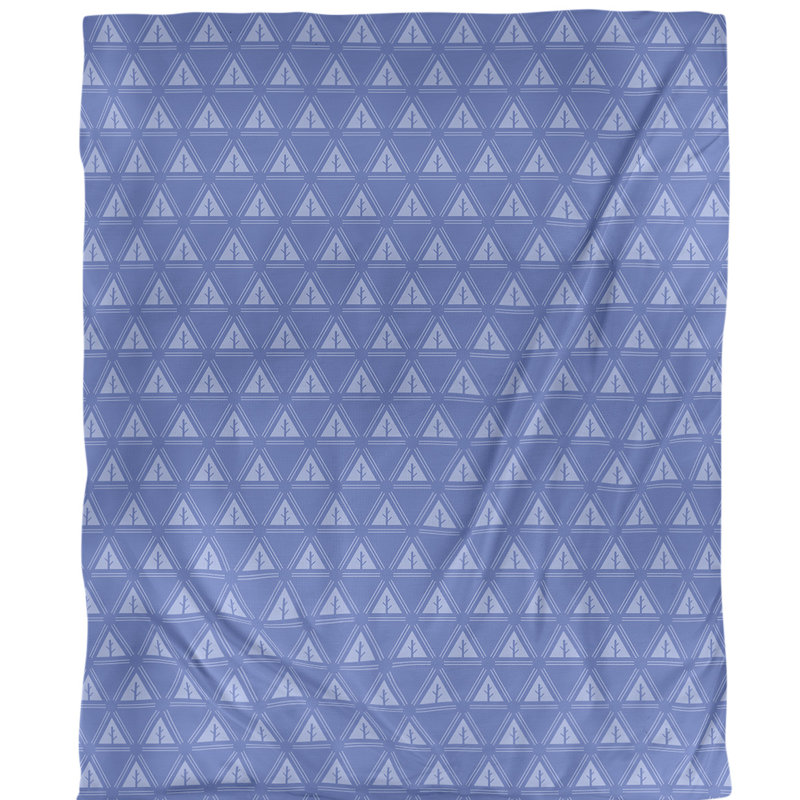Housse de couette Theo Nath Minimalist Trees, Housse de couette pour lit simple, Bleu foncé, Polyester brossé