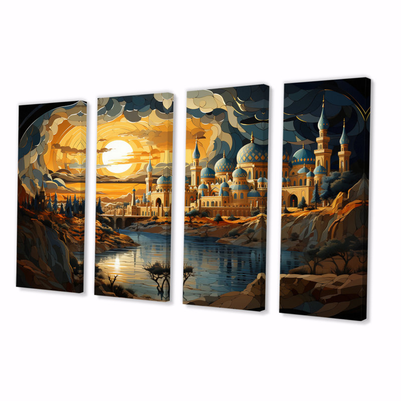 L'islam, 4 pièces, impression sur toile
