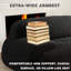 Canapé d'angle modulaire en velours côtelé de 295 cm (116 po) avec assises profondes et accoudoirs incurvés, noir minuit-1406415896