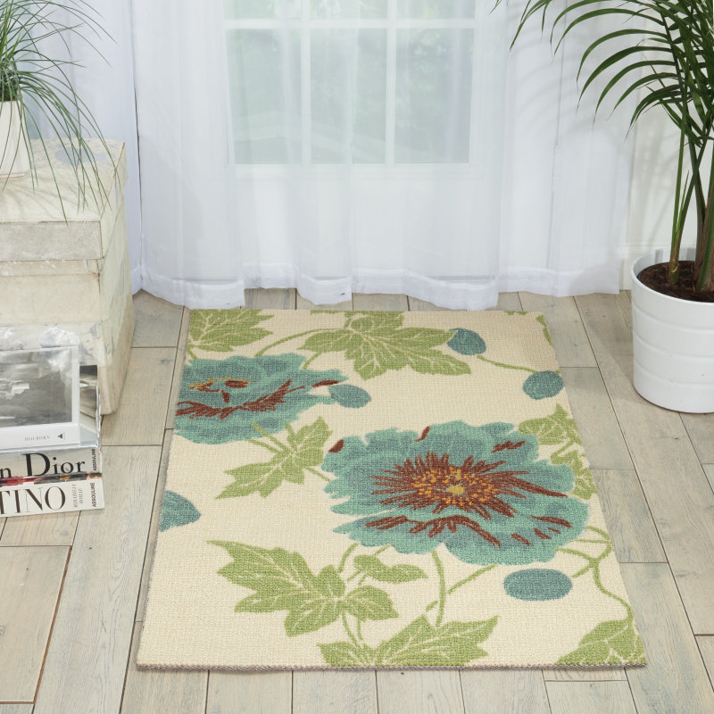 Cabell Floral Indoor Rug, Rectangle 4' x 6'