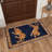 Oriental Vintage Twin Tigers Print Machine Washable Blue / Yellow Indoor Area Rug with Non-Slip Backing-128992578