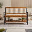 Banc de rangement en bois d'acacia avec tablette intégrée, détails sculptés à la main et cadre robuste pour le hall d'entrée-1662389934