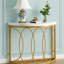 Console en faux marbre, table d'entrée en demi-lune de 109 cm